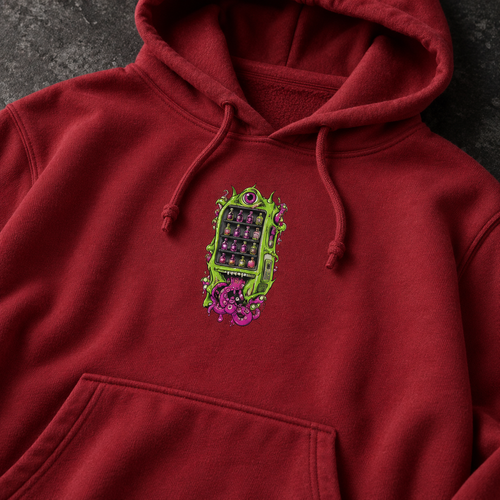Dream Dispenser | Antique Cherry Red Psychedelic Pop Surrealism Unisex Hooded Sweatshirt