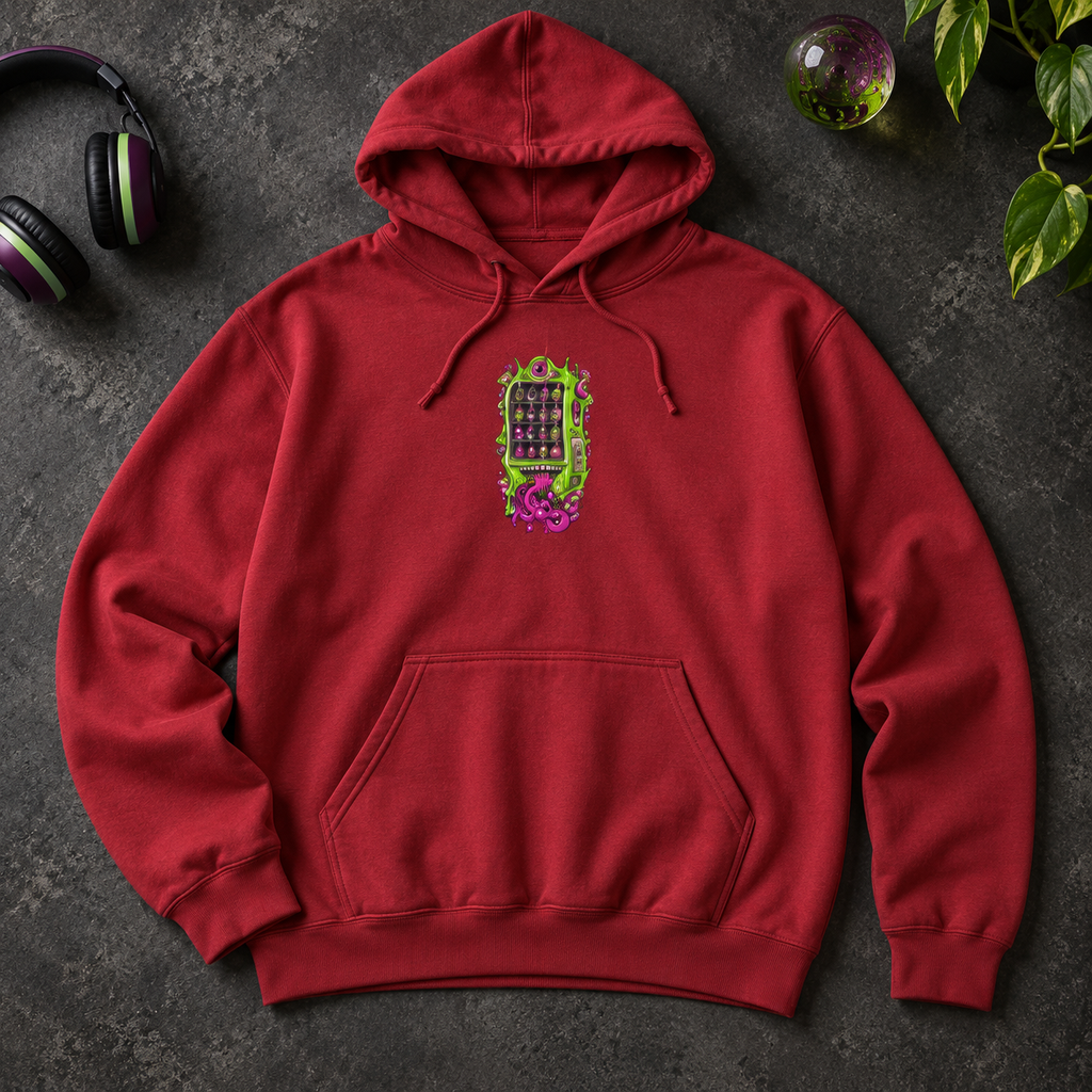 Dream Dispenser | Antique Cherry Red Psychedelic Pop Surrealism Unisex Hooded Sweatshirt