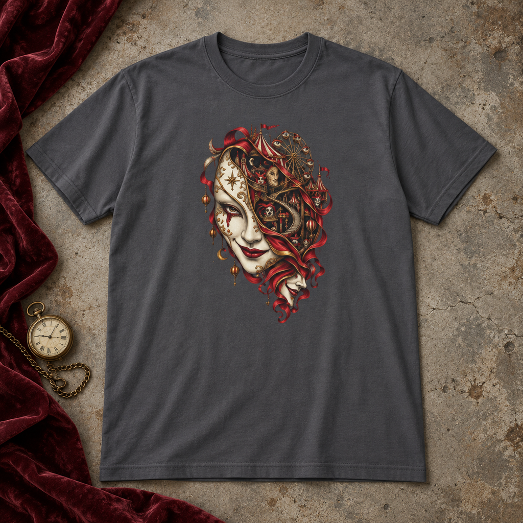 Carnival Within | Charcoal Psychedelic Pop Surrealism Unisex T-Shirt