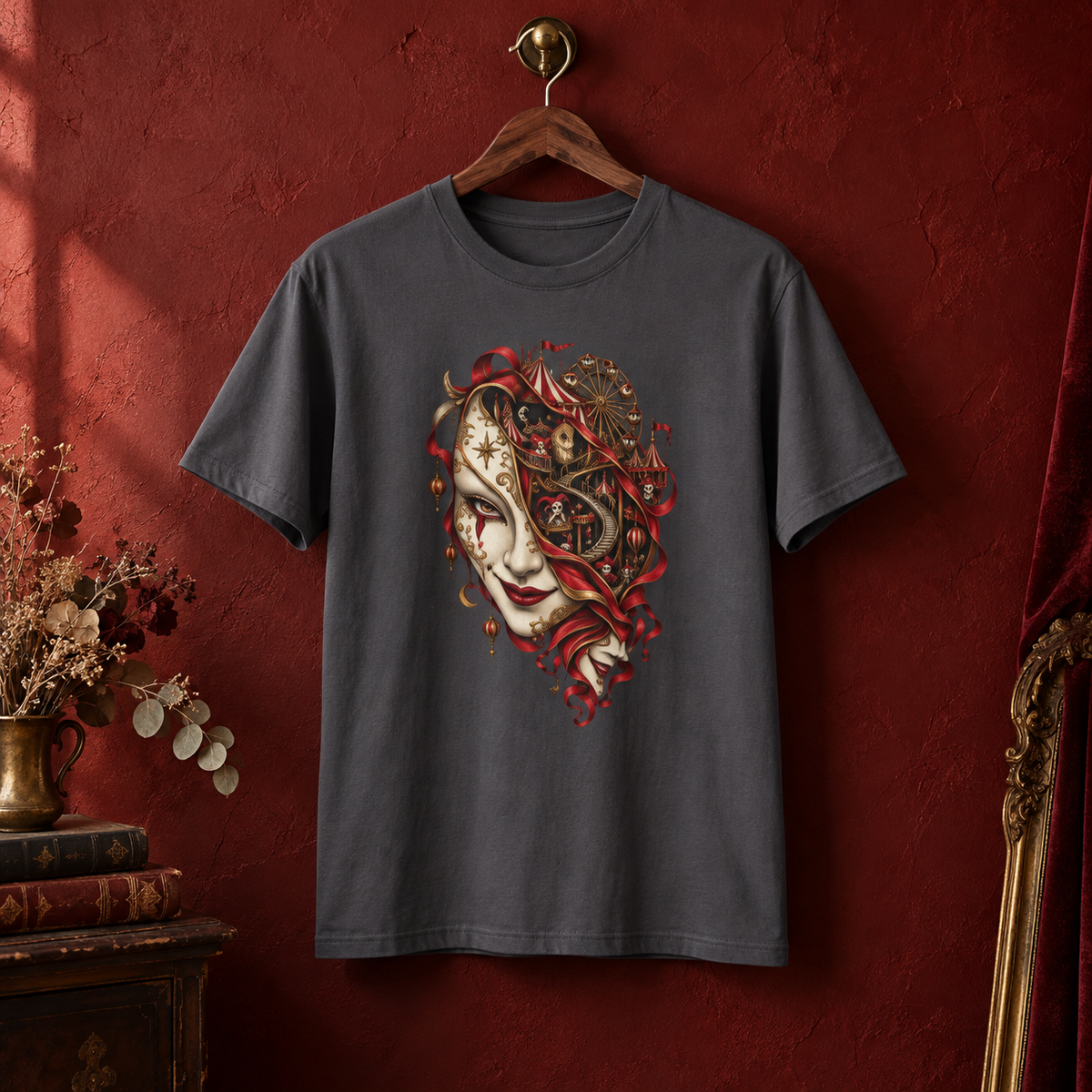 Carnival Within | Charcoal Psychedelic Pop Surrealism Unisex T-Shirt