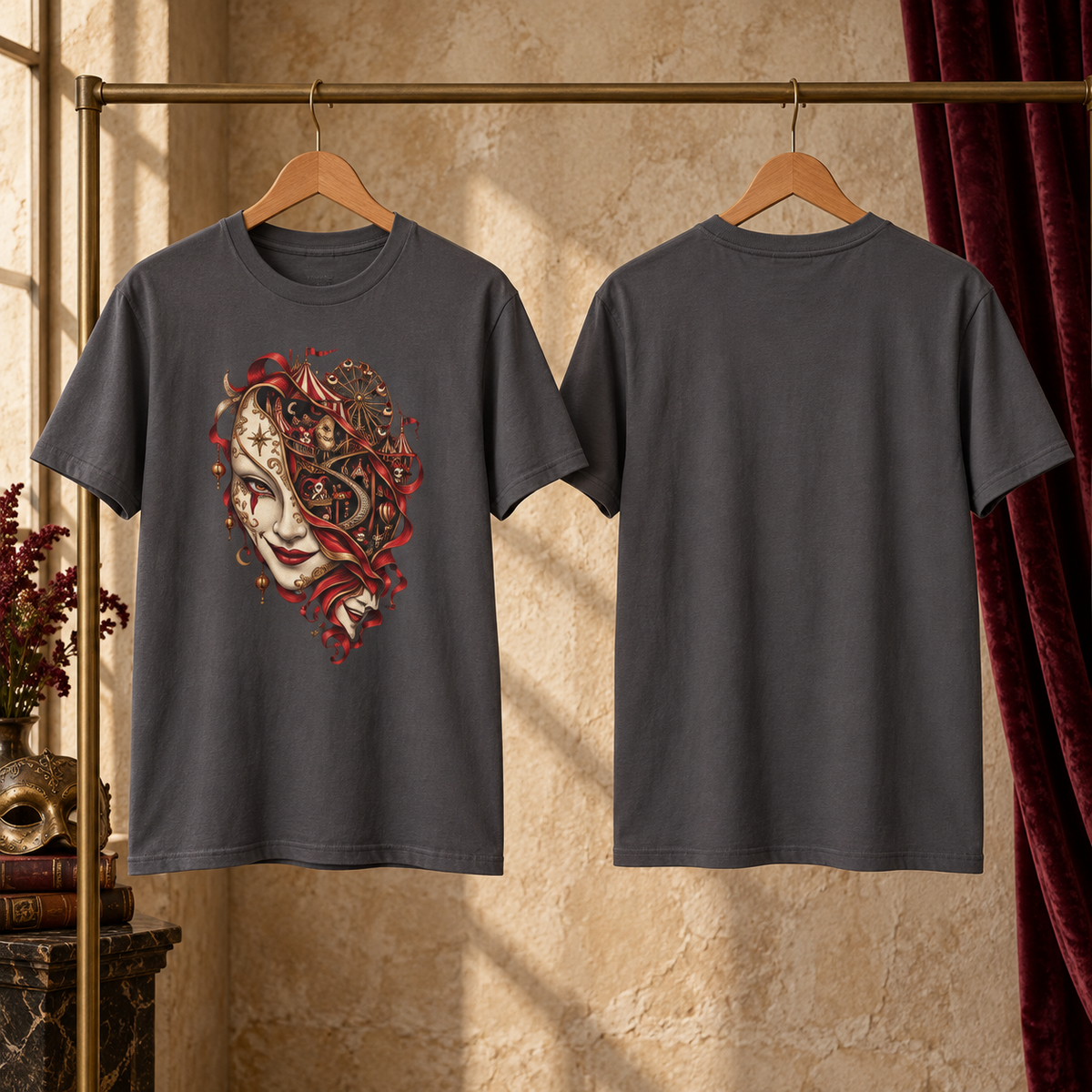 Carnival Within | Charcoal Psychedelic Pop Surrealism Unisex T-Shirt