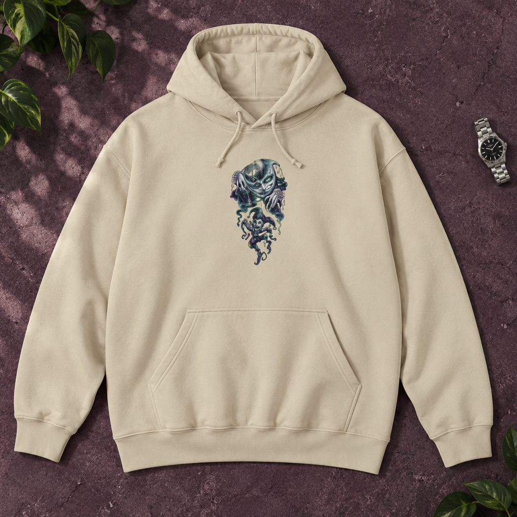 Lunar Marionette | Sand Psychedelic Pop Surrealism Unisex Hooded Sweatshirt