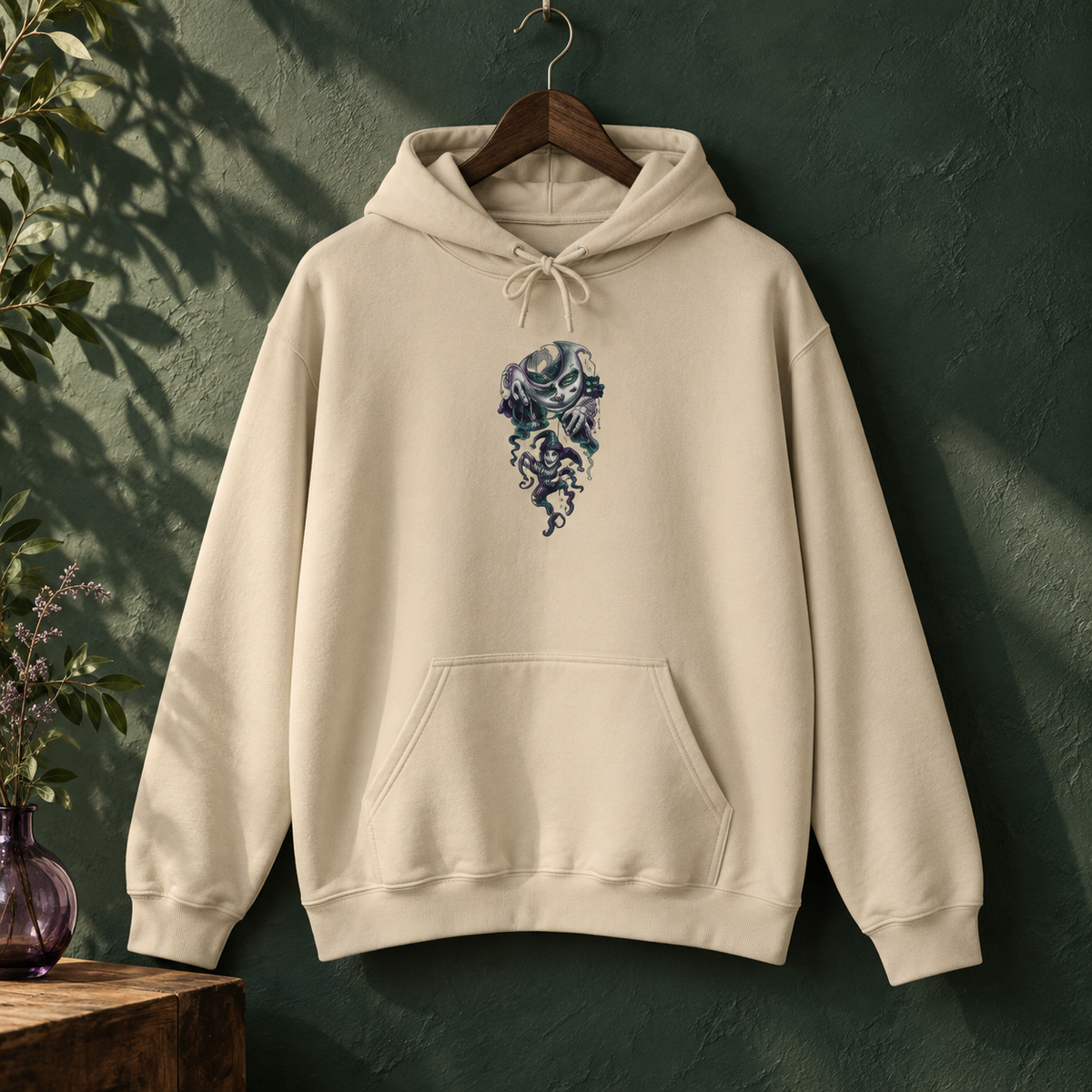 Lunar Marionette | Sand Psychedelic Pop Surrealism Unisex Hooded Sweatshirt