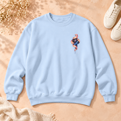 Inside Out | Light Blue Psychedelic Pop Surrealism Unisex Crew Neck Sweatshirt