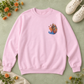 Midnight Wonder | Light Pink Psychedelic Pop Surrealism Unisex Crew Neck Sweatshirt