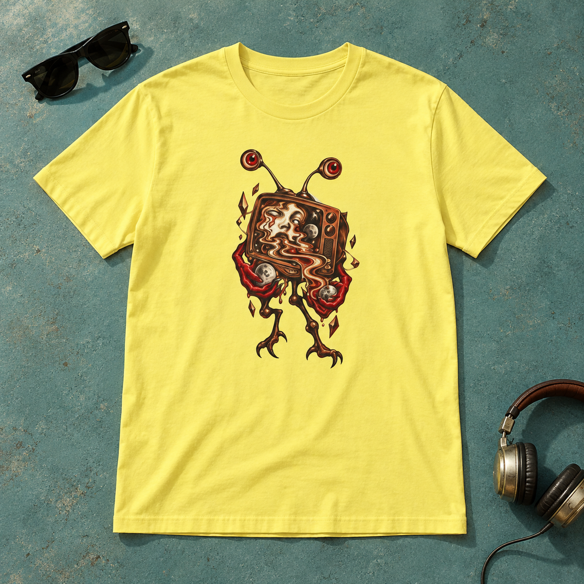 Static Oracle | Cornsilk Psychedelic Pop Surrealism Unisex T-Shirt