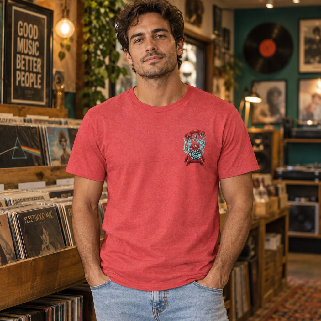 Endless Ride | Heather Red Psychedelic Pop Surrealism Unisex T-Shirt